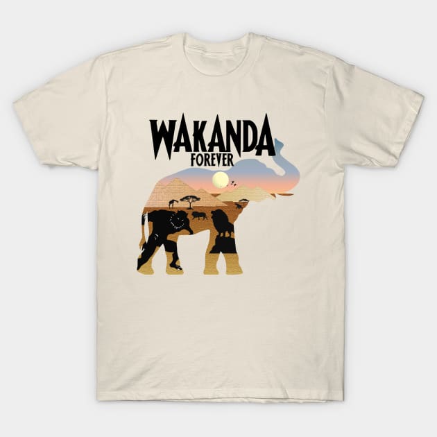 Wakanka the spirit elephant T-Shirt by keshanDSTR